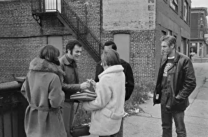 Huty37368 Prints: Tony Curtis Visits The Tom James Company Factory, Perth Amboy, New Jersey