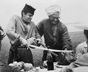 Salta Prints: Tony Curtis and Yul Brynner Dressed as Cossacks