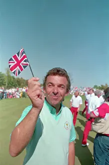 Tony Jacklin Waving British Flag