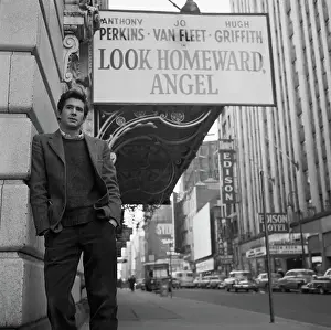 Pocket Prints: Tony Perkins Stands Outside Theater