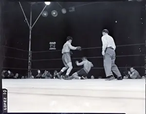 Down Prints: Tony Zale Falls In The Second Round