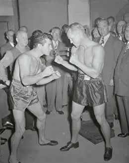 Tony Zale and Rocky Graziano Squaring Off