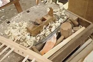 Tools in a carpenters workshop