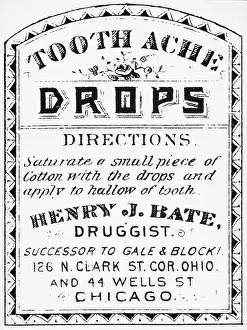 Toothach drops label