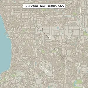 California Prints: Torrance California US City Street Map