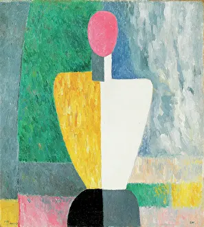 Soviet Prints: Torso (Figure with Pink Face), 1928-1932. Artist: Kazimir Malevich