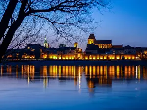 Poland Prints: Torun on the Vistula river in Poland