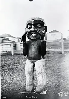 Totem Pole Prints: Totem Grave During Klondike Goldrush