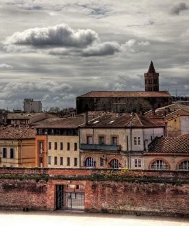 Images Dated 4th April 2011: Toulouse Basilica of Saint Sernin and old town