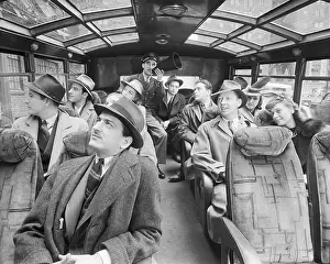 Sightseeing Prints: Tour Group Sightseeing from Tour Bus