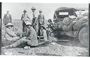 Baghdad Prints: Tourists Resting Near Camels