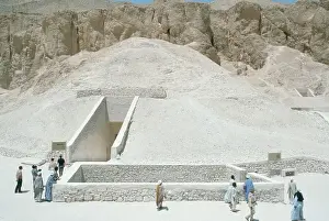 Pharaoh Prints: Tourists Around Tomb's Entrance
