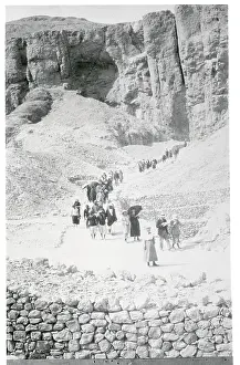 Tourists Walking to the Luxor Tomb