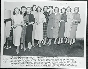 Main Prints: Former Tournament Rose Queens Posing with Newest Winner