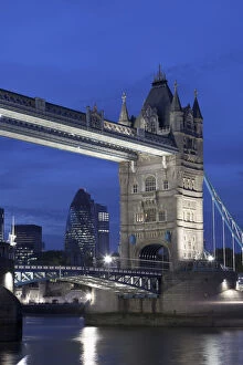 Tower Bridge at night, London, England, United Kingdom, Europe