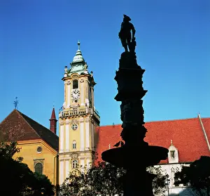 Bratislava Prints: Towered Building and Shadows