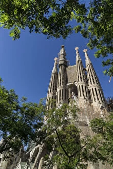 Images Dated 18th May 2015: Towers of church Sagrada Familia