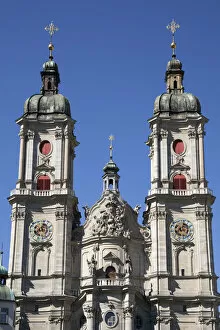 Images Dated 17th April 2014: Towers of the Collegiate Church of St. Gallen, cathedral, UNESCO World Heritage Site, St