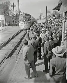 Missouri Prints: Town Celebrating the Arrival Train