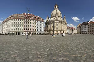 Town centre of Dresden with Frauenkirche, Church of Our Lady, Saxony, Germany, Europe, PublicGround