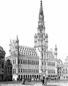 City Hall Collection: The Town Hall of Brussels, 1888, Belgium, Historic, digitally restored reproduction of an original