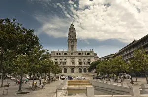 Town Hall building (Camara Municipal do Porto) on Liberdade Square, Porto, Portugal