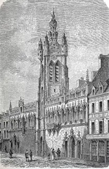 Administration Prints: The Town Hall of Douai in 1882
