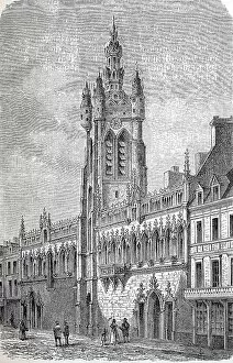 City Hall Collection: The Town Hall of Douai in 1882, Hauts-de-France, France, Historic