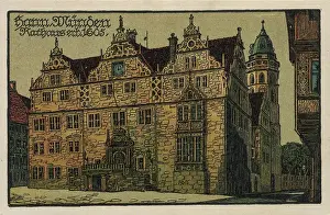 City Portrait Prints: Town hall in Hannoversch Muenden, Hann