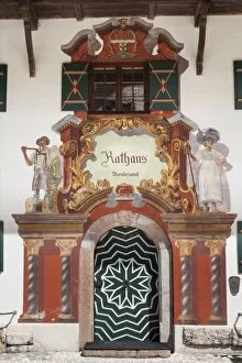 Images Dated 8th May 2012: Town Hall, Ruhpolding, Chiemgau region, Upper Bavaria, Bavaria, Germany, Europe, PublicGround