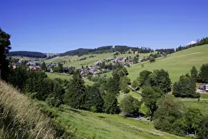 Rolling Prints: Town view of Todtnauberg in the Black Forest, Baden-Wuerttemberg, Germany, Europe