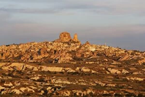 Images Dated 10th May 2014: Townscape in the morning light, Uchisar, Goreme National Park, Nevsehir Province, Cappadocia