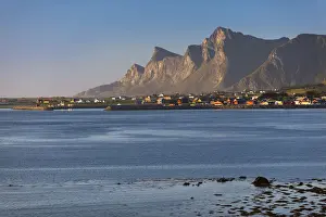Fishing Village Prints: Townscape of Ramberg, Flakstad, Flakstadoya, Lofoten, Nordland, Norway