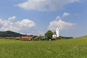 Images Dated 19th June 2014: Townscape, Steinkirchen, Samerberg, Chiemgau, Upper Bavaria, Bavaria, Germany