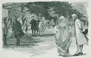 Townsmen Walking to Church