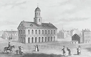Townspeople Surrounding Outside Faneuil Hall