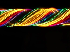 Images Dated 27th August 2013: Traces of colored light