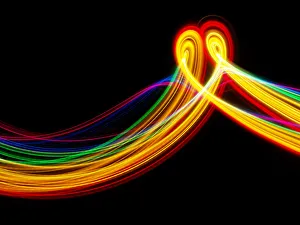 Images Dated 27th August 2013: Traces of colored light