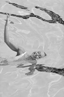 Tracie Ruiz Performing Synchronized Swimming Routine