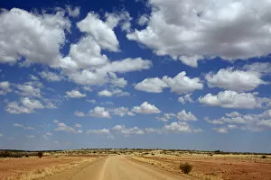 Track in a desert landscape, Naukluft Mountains, Hardap Region, Namibia