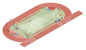 Stadium Prints: Track and field arena