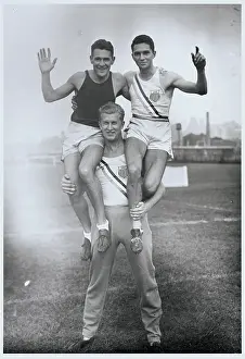 Track Men Posing at First Day of Workout