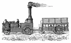 Images Dated 7th June 2018: Traction Engine, Or Steam Car, Invented By M. Lotz From Nantes