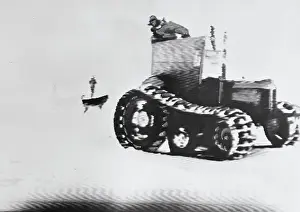 South Pole Prints: Tractor Arriving at South Pole