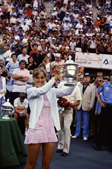 Tracy Austin Raising Trophy