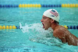 Caracas Prints: Tracy Caulkins Coming up for Air in Swimming Pool