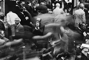 Trader Observing Big Board