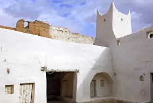 Restored Prints: Tradional building in the Old town of Ghadames, UNESCO world heritage, Libya