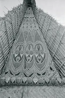 Detail of Traditional Ancestral Worship House in Papua New Guinea