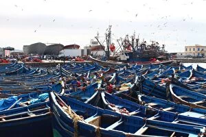 Moroccan Culture Collection: Traditional boats in Essaouira, on Atlantic coast of Morocco
